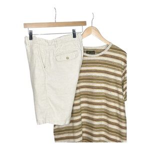 Zara Men Linen Blend 5 Pocket Shorts 30